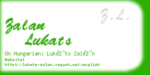 zalan lukats business card